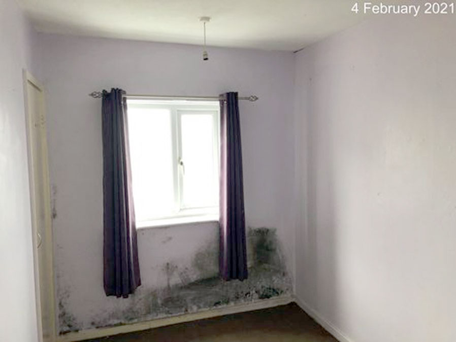 Check Out picture by Sheridan Inventory Services showing mould due to lack of ventilation